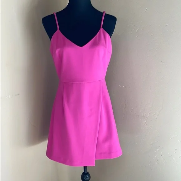 EUC French Connection Whisper Dress, Hot Pink, size 8 - Picture 2 of 6